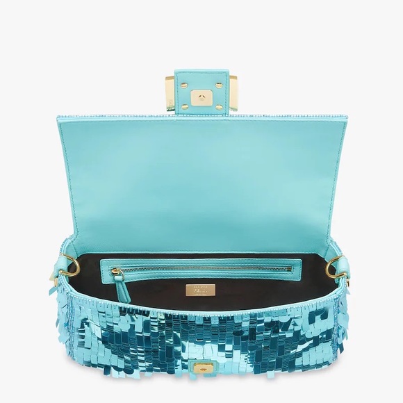Fendi Turquoise Sequin Baguette *RARE & SOLD OUT* - Picture 12 of 15